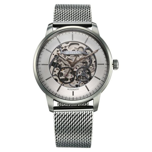 Titan Automatic Color Upgrade Silver Dial Grey Color Stainless Steel Strap Watch For Men