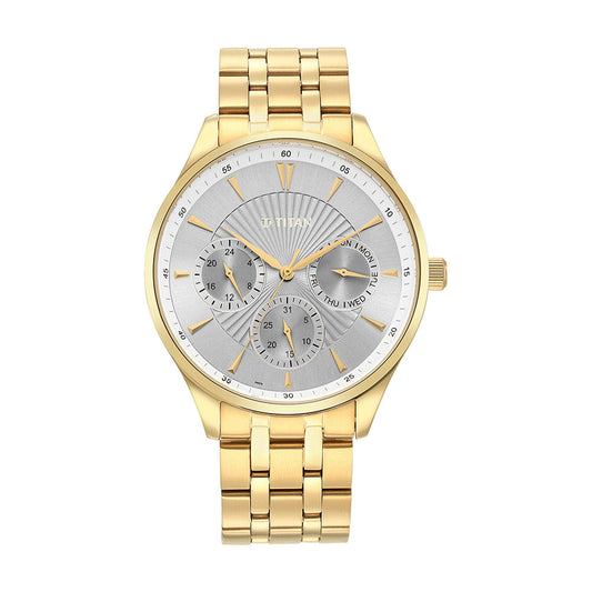 Opulent III Green Dial Multifunction Watch for Men-Titan-Albatel