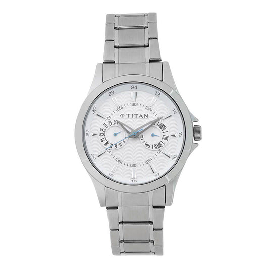 Titan Silver Dial Analog Watch for Men-Titan-Albatel