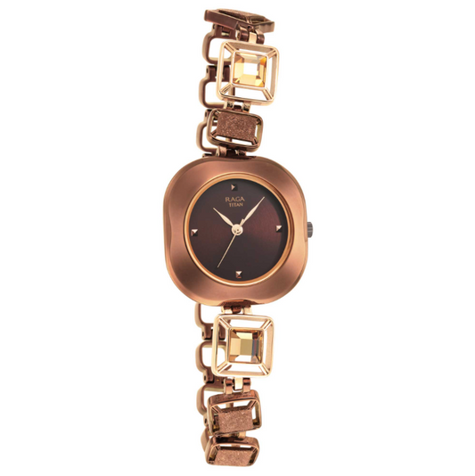 Raga Love all Watch with Brown Dial & Multicoloured Brass Strap-Titan-Albatel