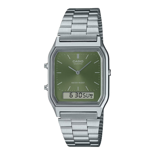 Casio Vintage Silver Stainless Steel Watch