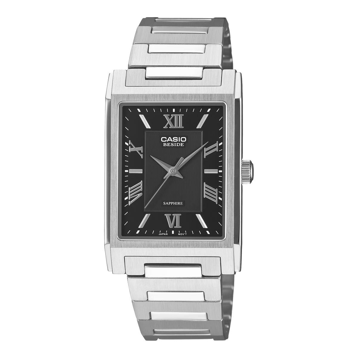 Men's Stainless Steel Black Dial Watch
