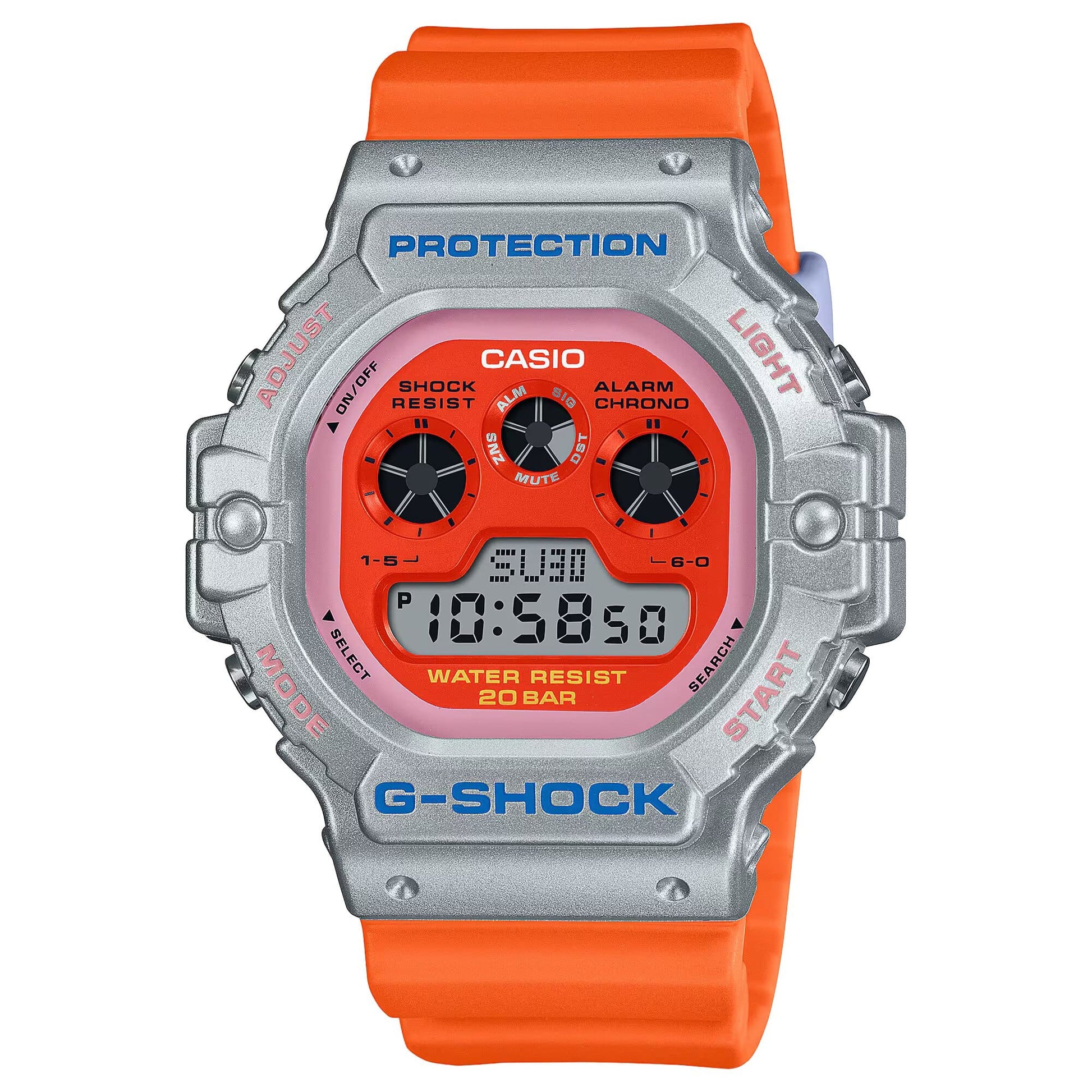 G-Shock Digital Orange Resin Strap Unisex Watch-G-Shock-Albatel