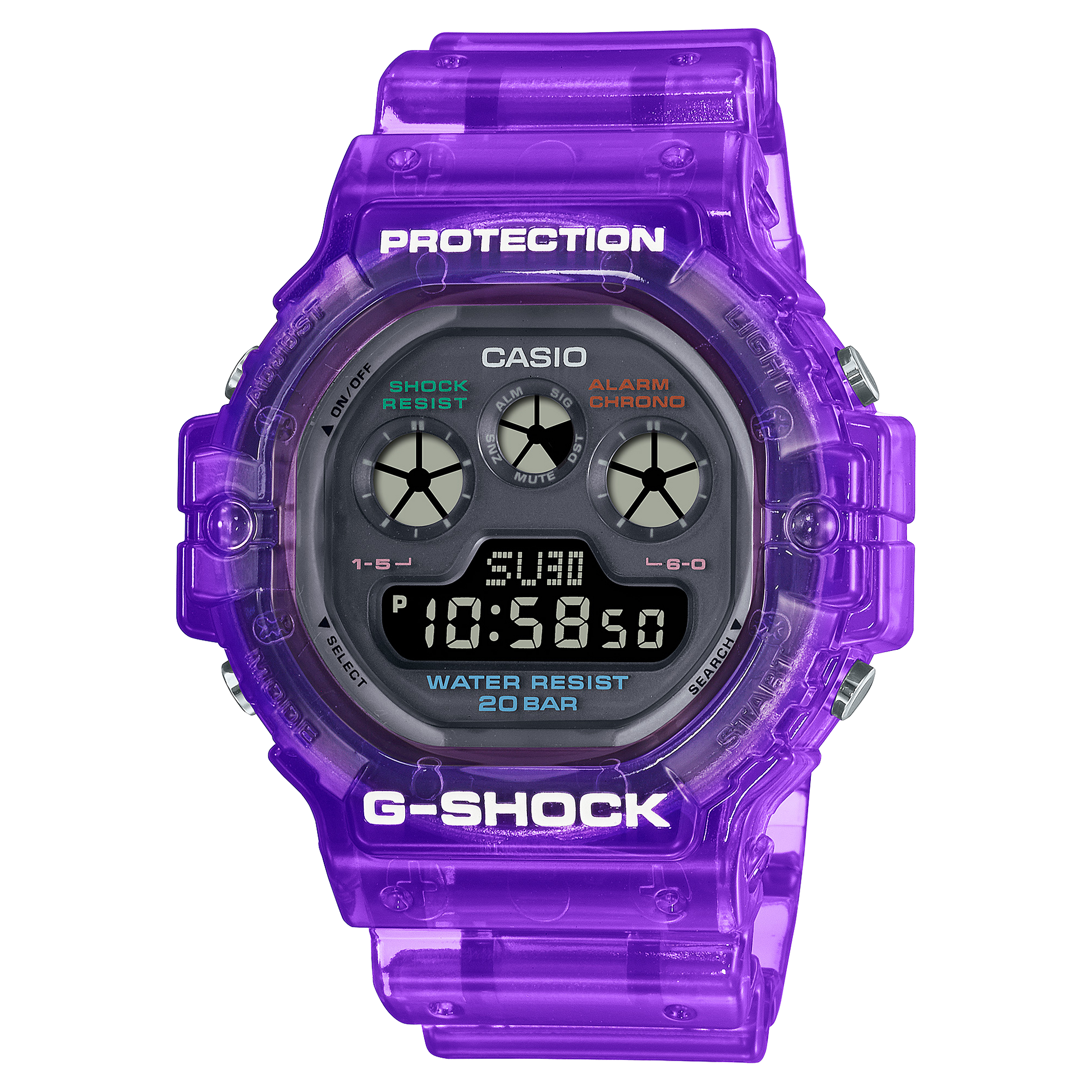 G-Shock DW-5900JT-6D Retrofuture Vibrant Purple Translucent Digital Watch-G-Shock-Albatel