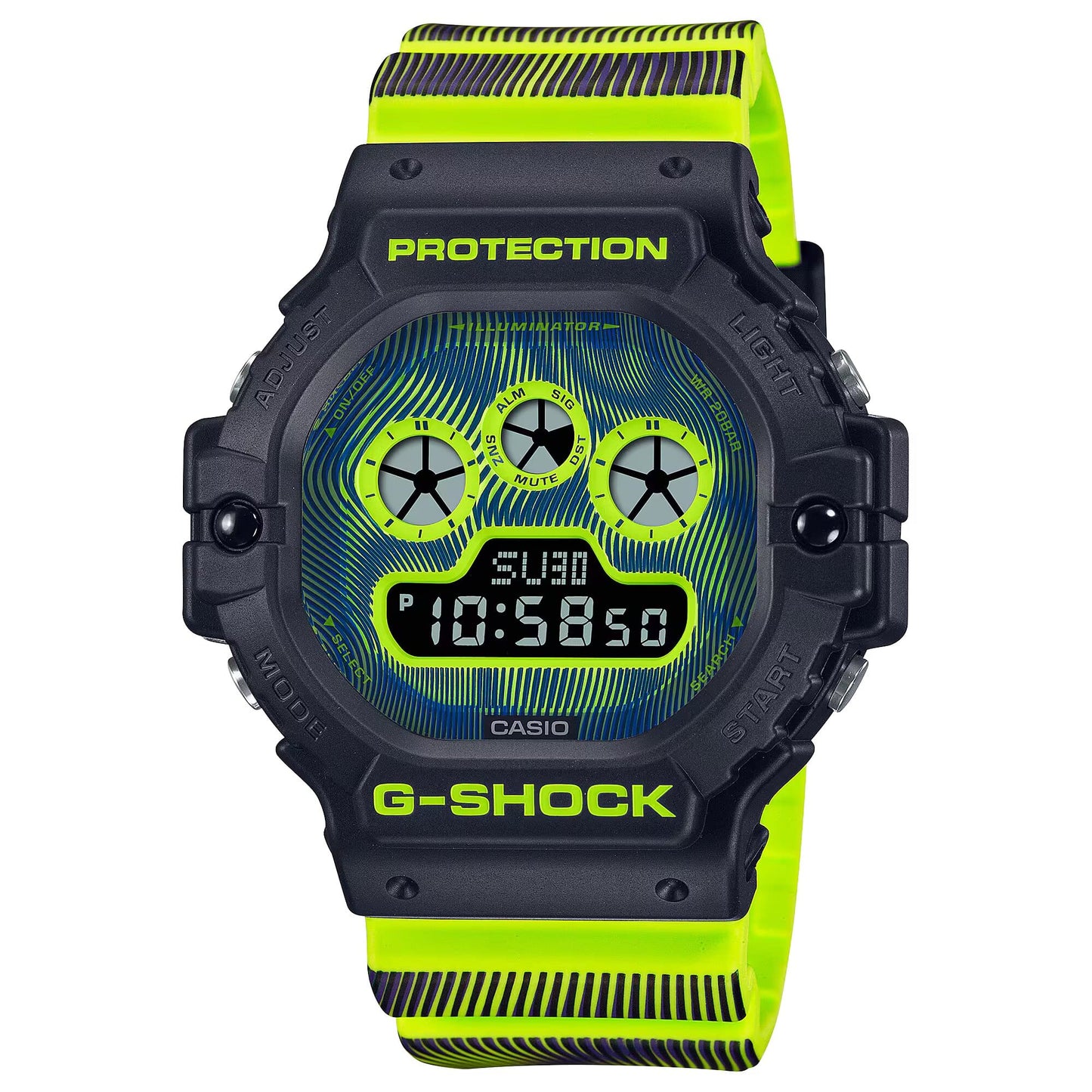 G-shock Youth Watch for Men, Digital, 51 MM, DW-5900TD-9DR ��� Yellow-G-Shock-Albatel