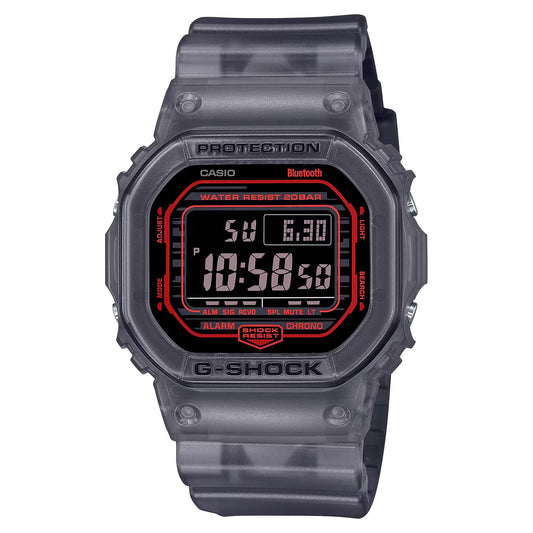 G-Shock Digital Resin Band Bluetooth Watch for Men, Grey - DW-B5600G-1DR