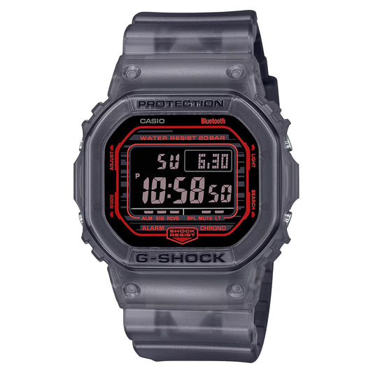 G-Shock Digital Resin Band Bluetooth Watch for Men, Grey - DW-B5600G-1DR-G-Shock-Albatel