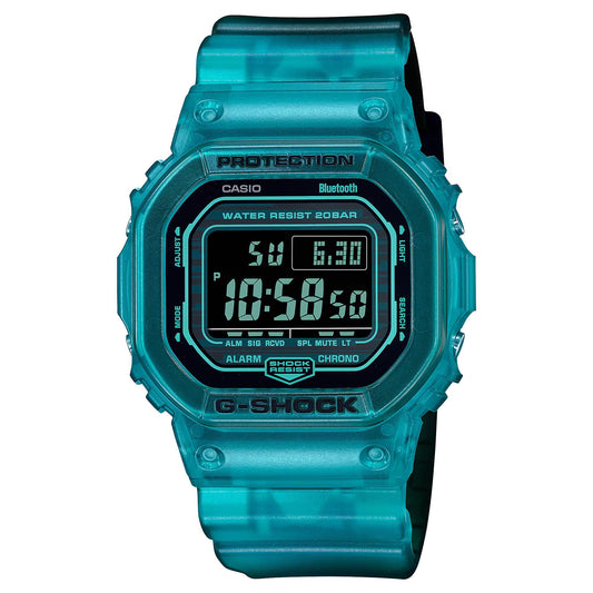 G-Shock Men's Blue Digital Silicone Strap Watch - DW-B5600G-2DR-G-Shock-Albatel