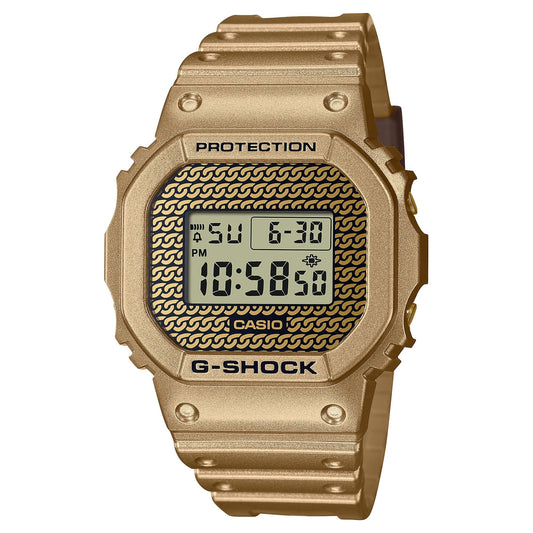 ساعة جي-شوك ​​الرقمية بمينا ذهبي للرجال-DWE-5600HG-1DR