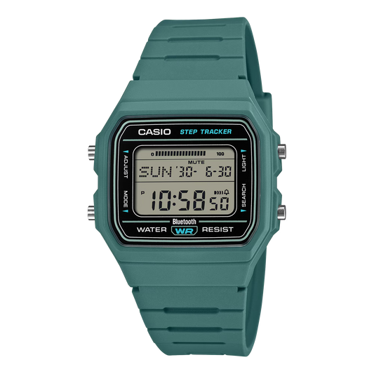 Digital Step Tracker Green Resin Watch