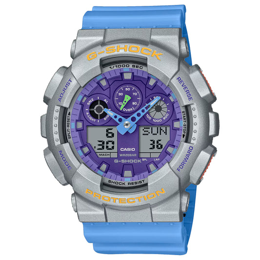 G-Shock Unisex Blue Analog-Digital Silicone Strap Watch