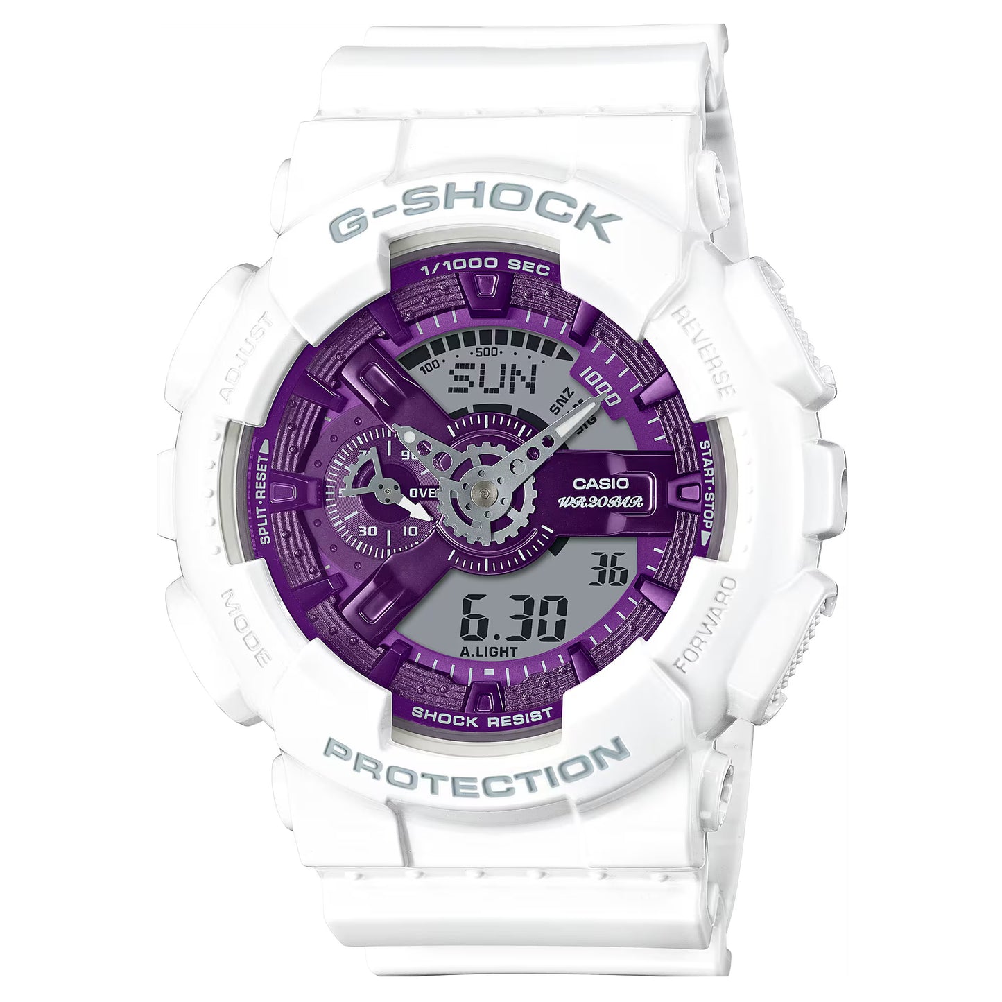 G-SHOCK Men's White Analog-Digital Silicone Strap Watch-G-Shock-Albatel