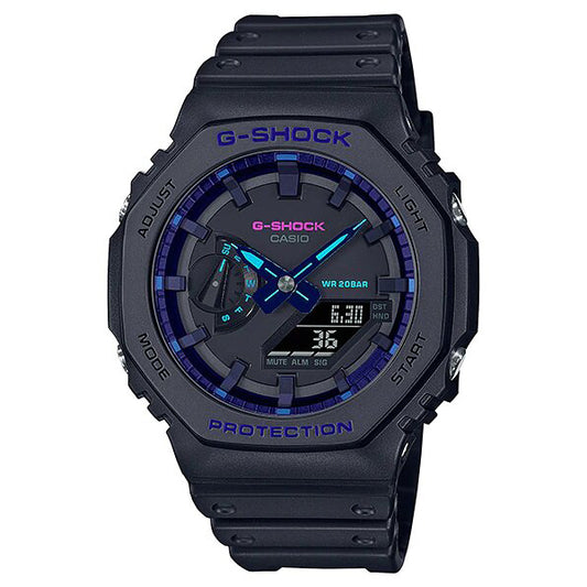 G-Shock Men Resin Black Strap Analog-Digital Watch - GA-2100VB-1ADR