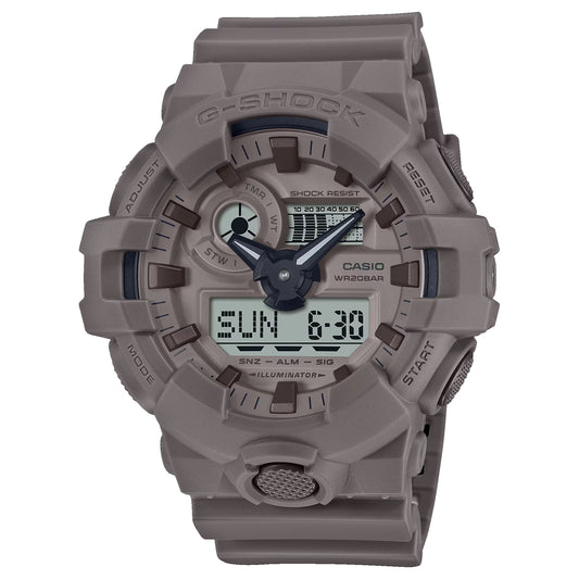 G-Shock Men's Grey Analog-Digital Silicone Strap Watch