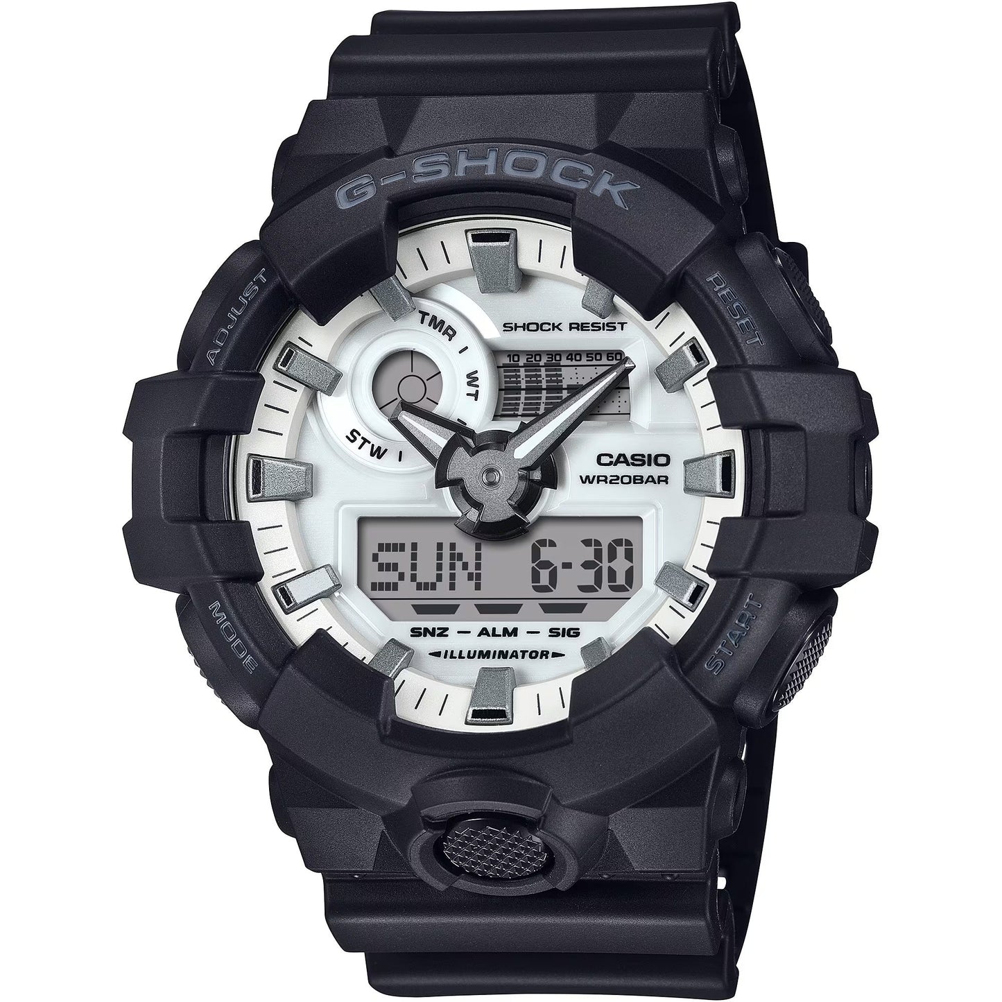 G-Shock Bold Black & White Watch