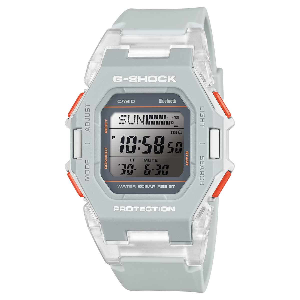 Compact Digital Step Tracker Light Grey