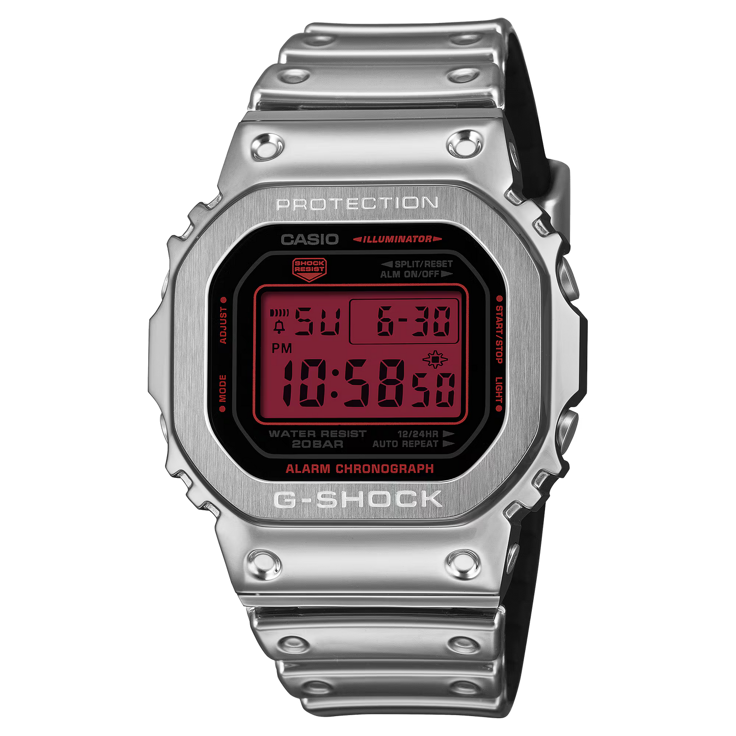 G-Shock Metallic Series, Silicone Band Digital Watch
