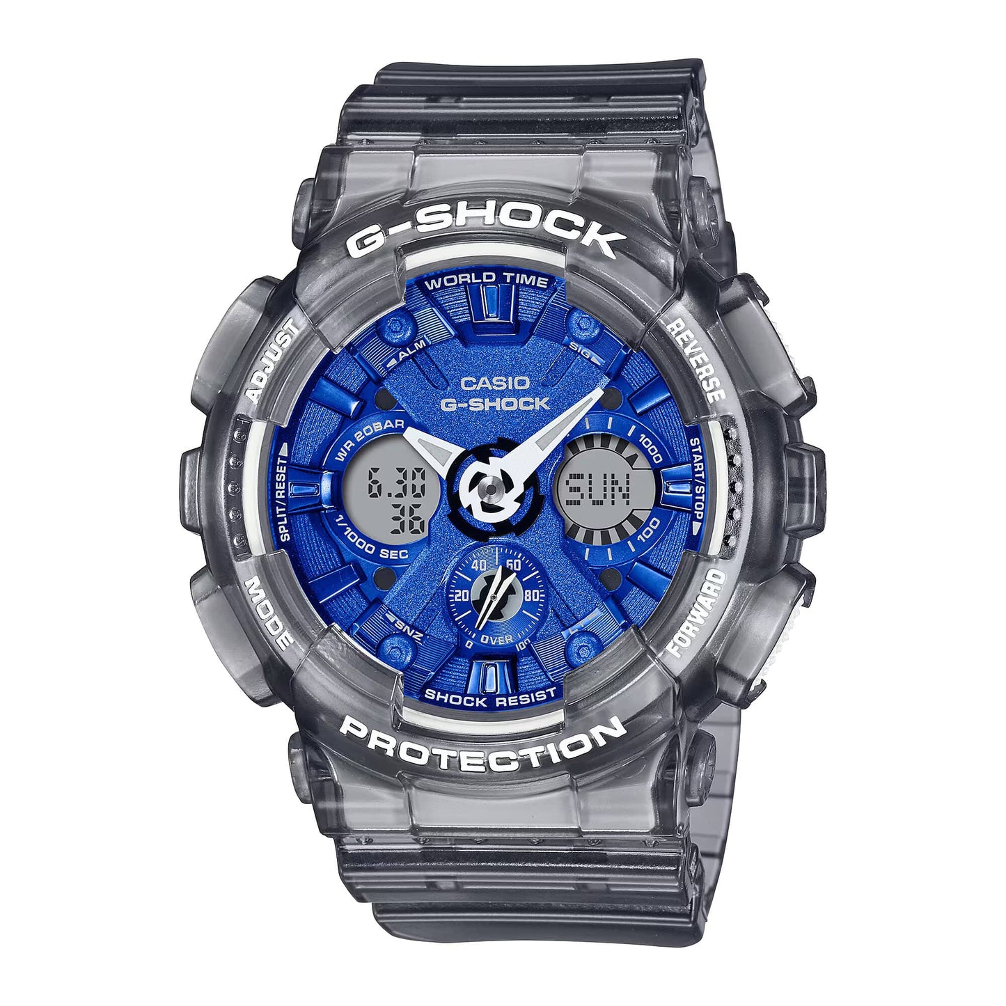 G-Shock Unisex Grey Analog-Digital Resin Strap Watch | GMA-S120TB-8ADR-G-Shock-Albatel