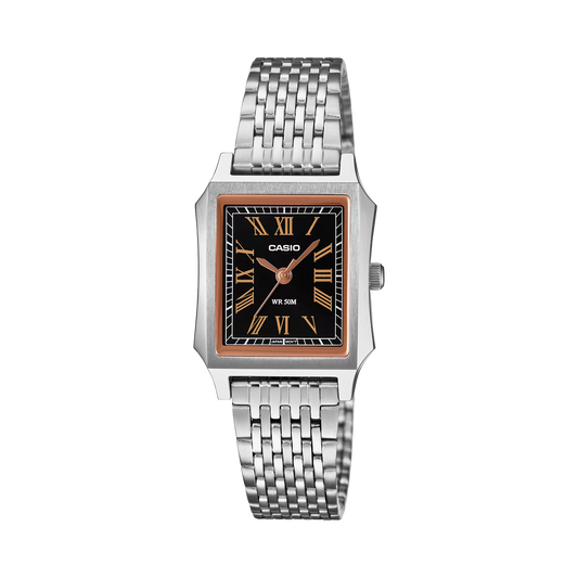 Casio Square Analog Steel Black