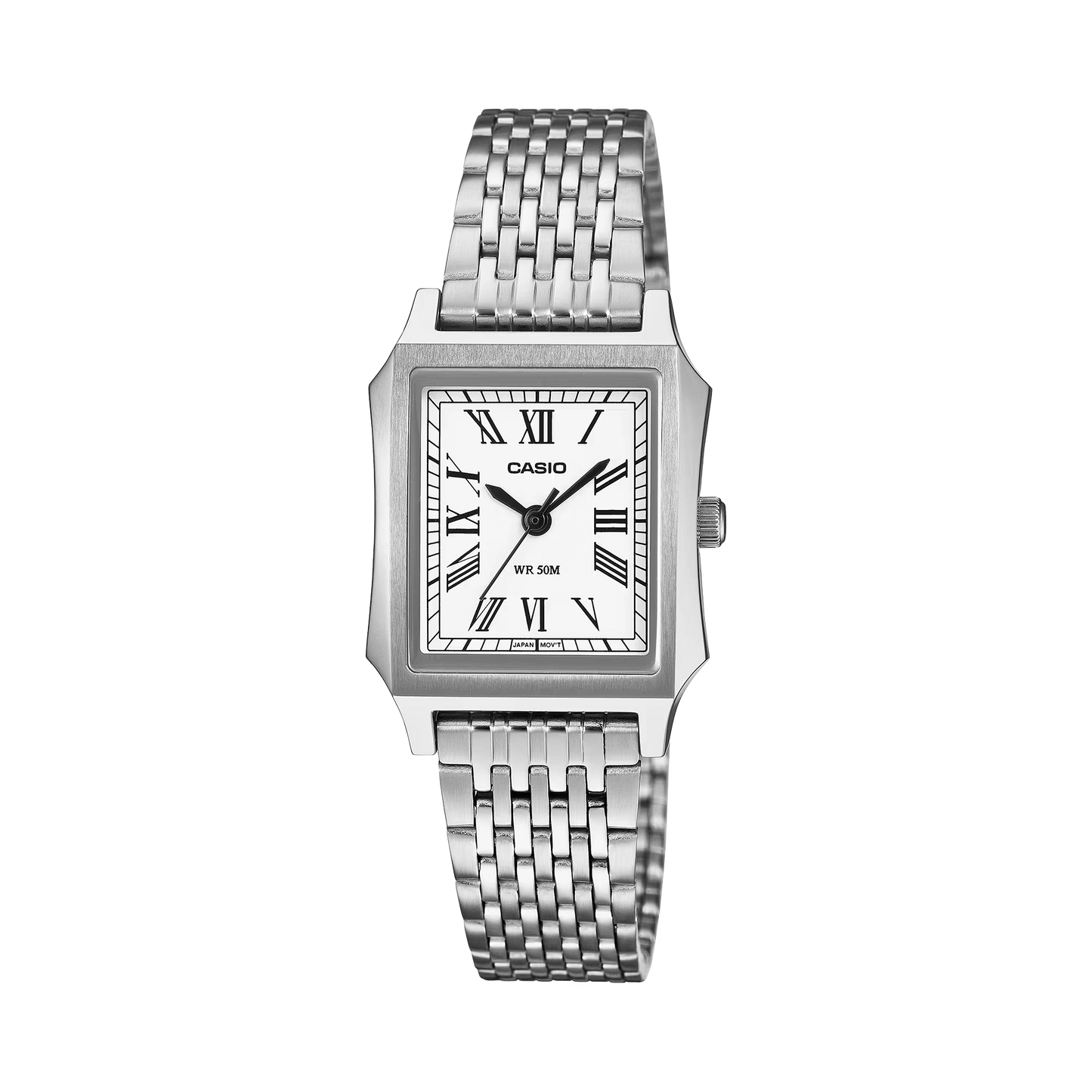 Casio Square Analog Steel White
