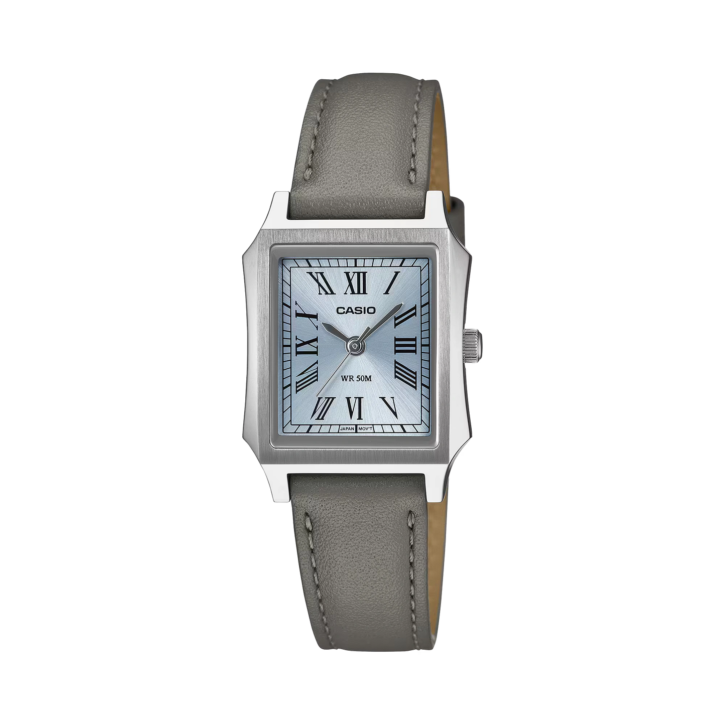 Casio Square Analog Blue Leather