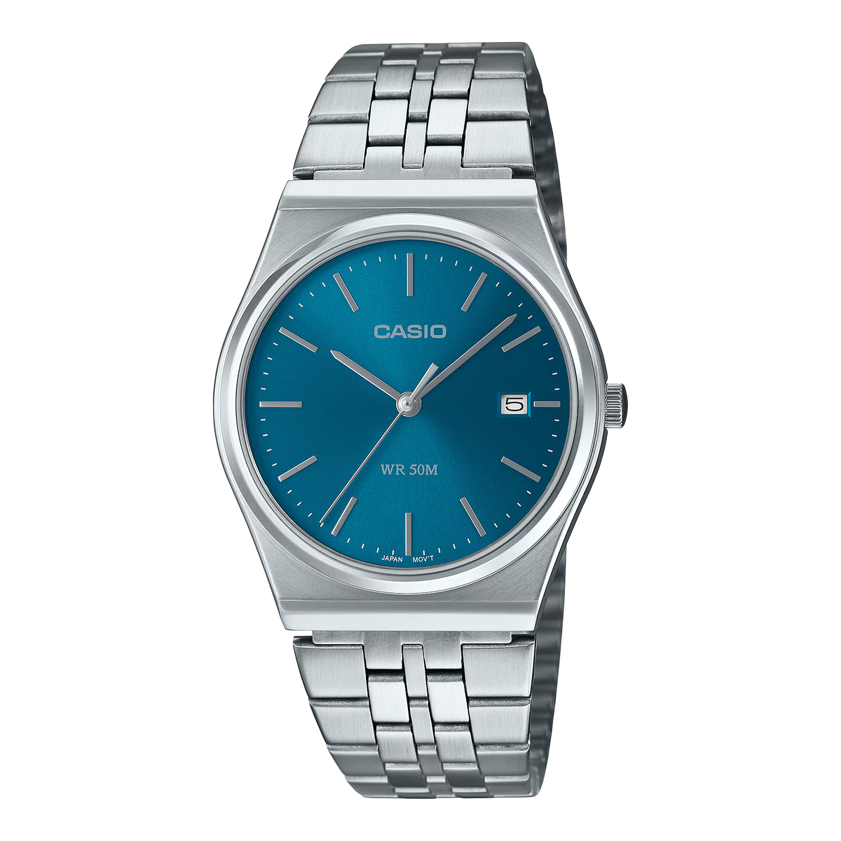 Classic Integrated Steel Turquoise Dial Watch