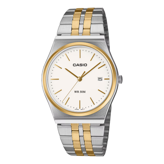 Classic Integrated Two-Tone Silver Dial Watch
