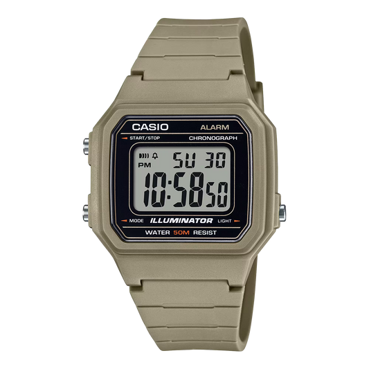 Casio Digital Display and Resin Strap Men Watch