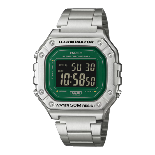 Casio Casual Design, Stainless Steel Digital Watch