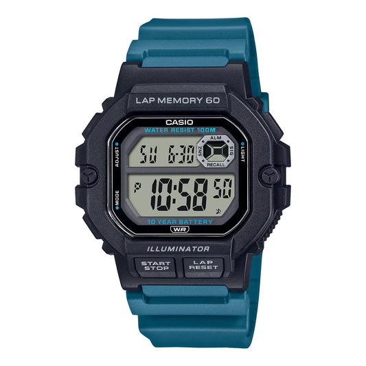 Casio Blue Digital Plastic Strap Watch