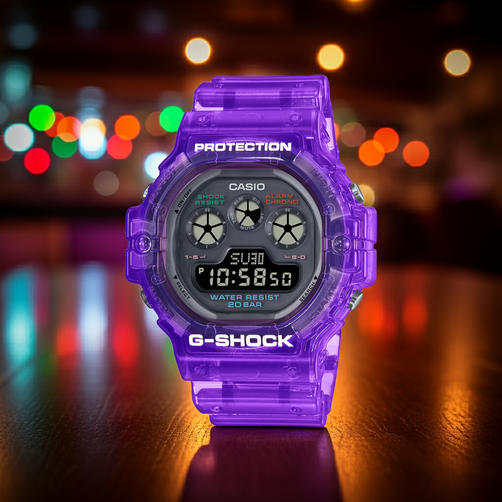 G-Shock DW-5900JT-6D Retrofuture Vibrant Purple Translucent Digital Watch