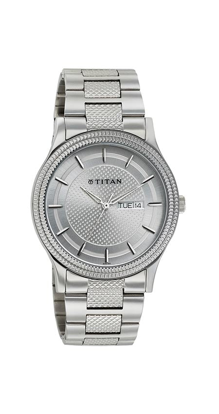 Silver Dial Stainless Steel Strap Watch-TITAN-Albatel