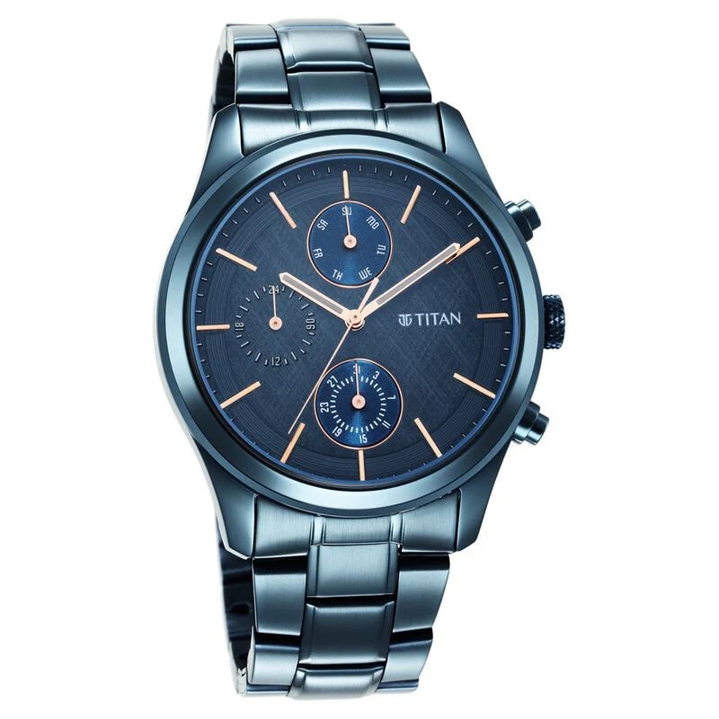 Titan Neo Splash Blue Dial Quartz watch for Men-TITAN-Albatel