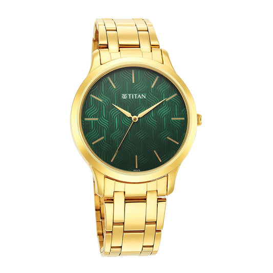 Karishma Radiance Green Dial Analog Watch for Men-TITAN-Albatel