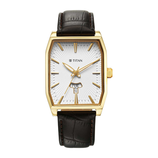 Titan Regalia Opulent White Dial Watch for Men-TITAN-Albatel