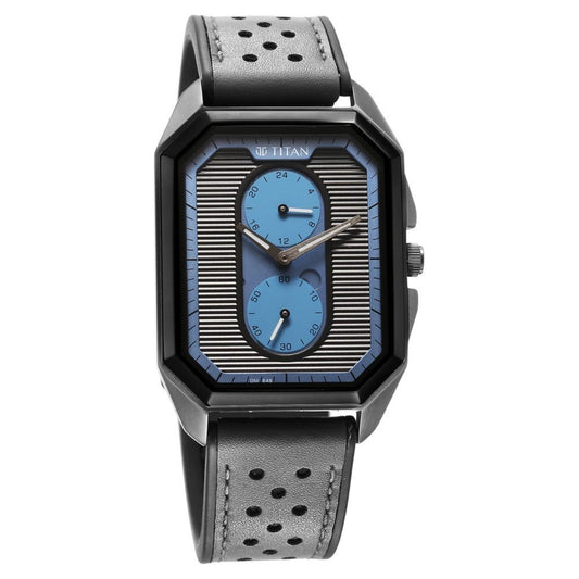 Titan Quartz Multifunction Anthracite Dial Watch for Men-TITAN-Albatel