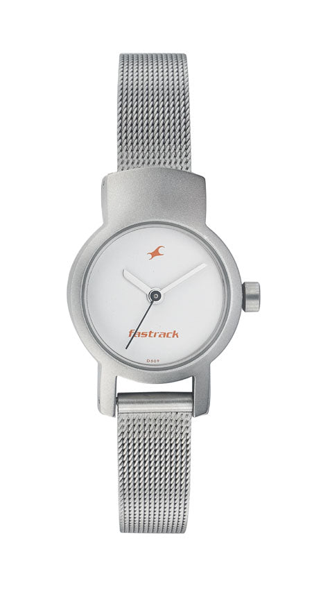 Fastrack Big Time Silver-White Dial  Watch for Men