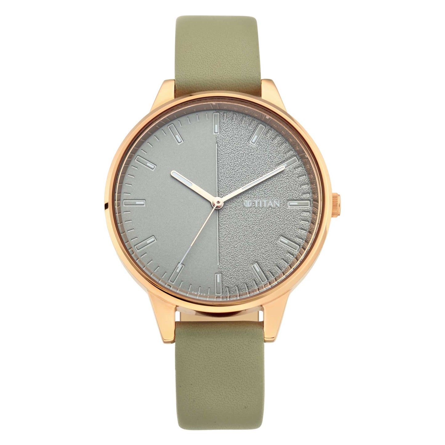 Workwear Watch with Grey Dial Leather Strap-TITAN-Albatel