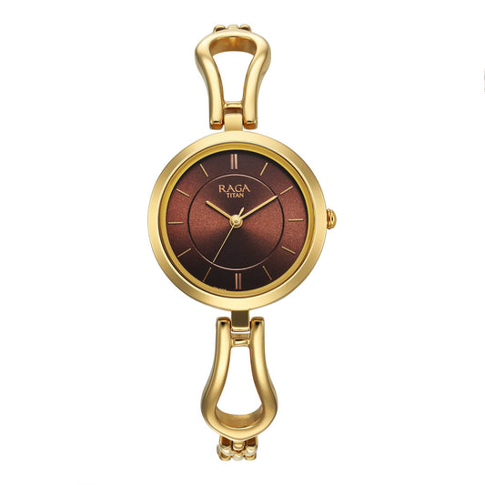 Titan Raga Champagne Dial Watch for Women-TITAN-Albatel