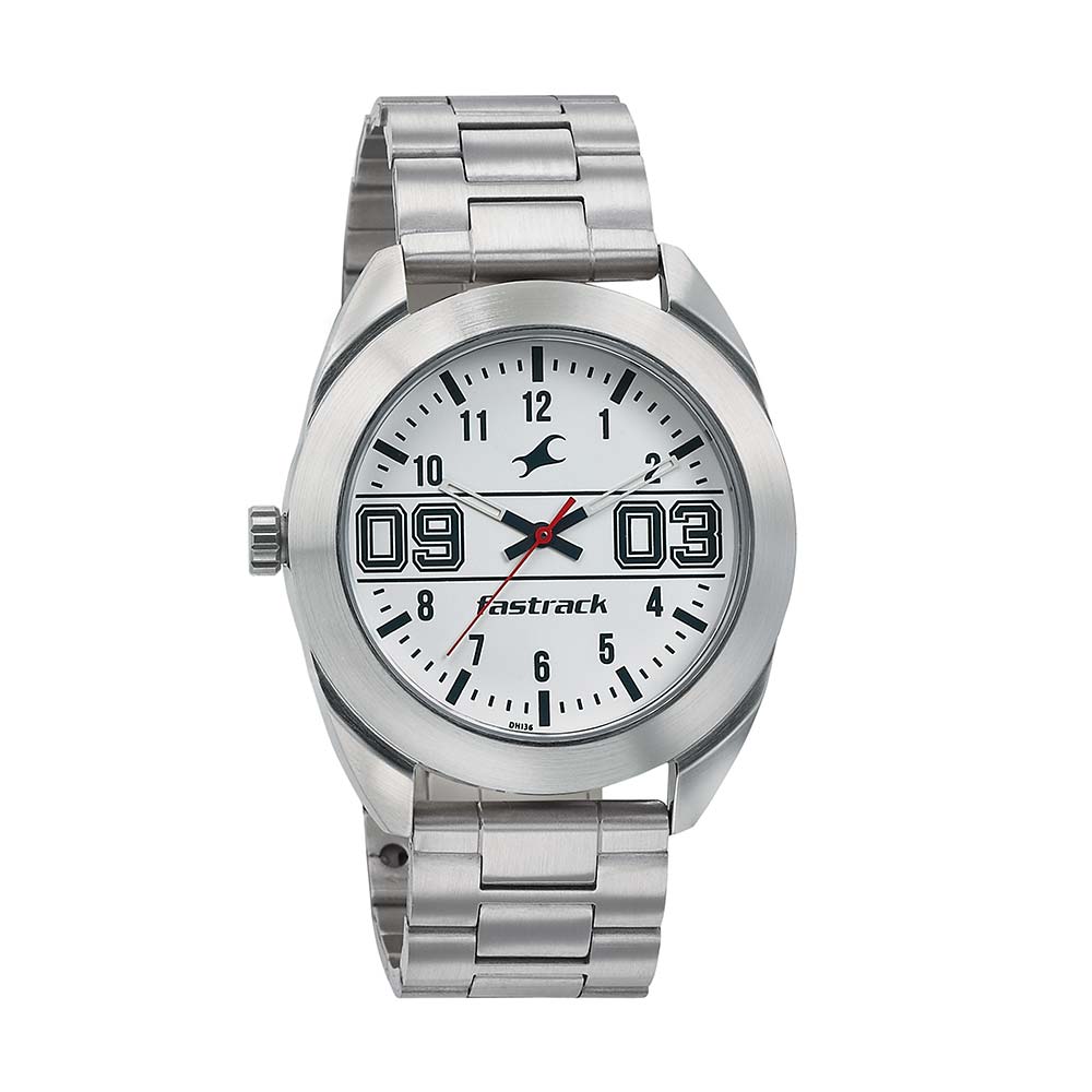 Fastrack Varsity White Dial Analog Watch for Men-Fastrack-Albatel