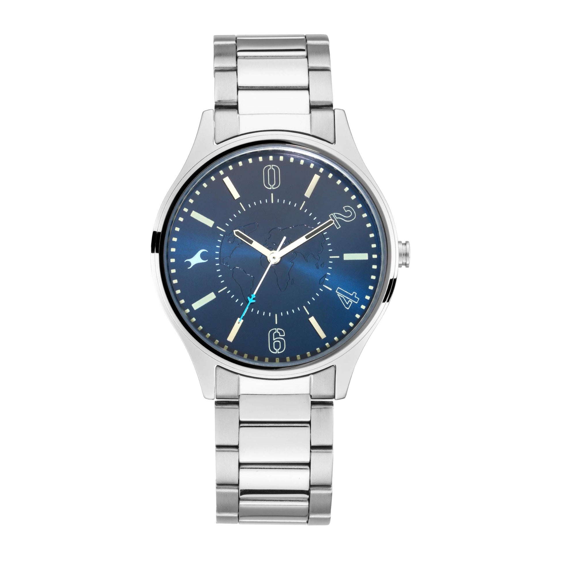 Tripster Blue Dial Stainless Steel Strap Watch-Fastrack-Albatel