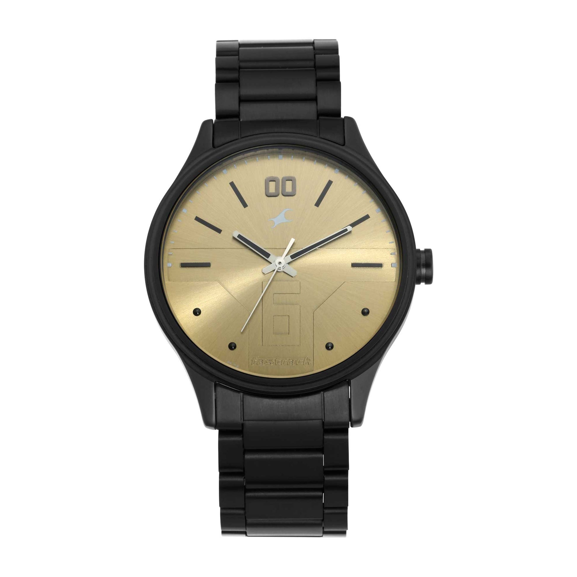 Golden Dial Stainless Steel Strap Watch-Fastrack-Albatel