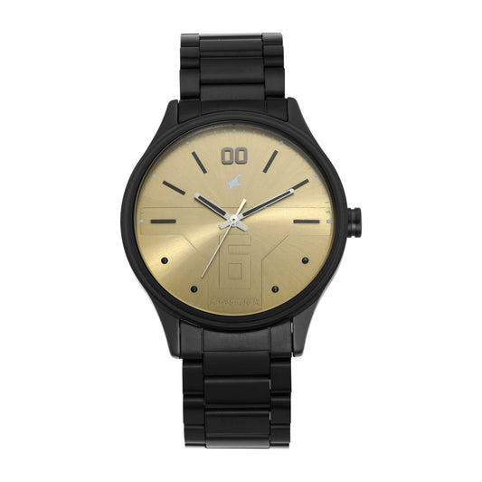 Golden Dial Stainless Steel Strap Watch-Fastrack-Albatel