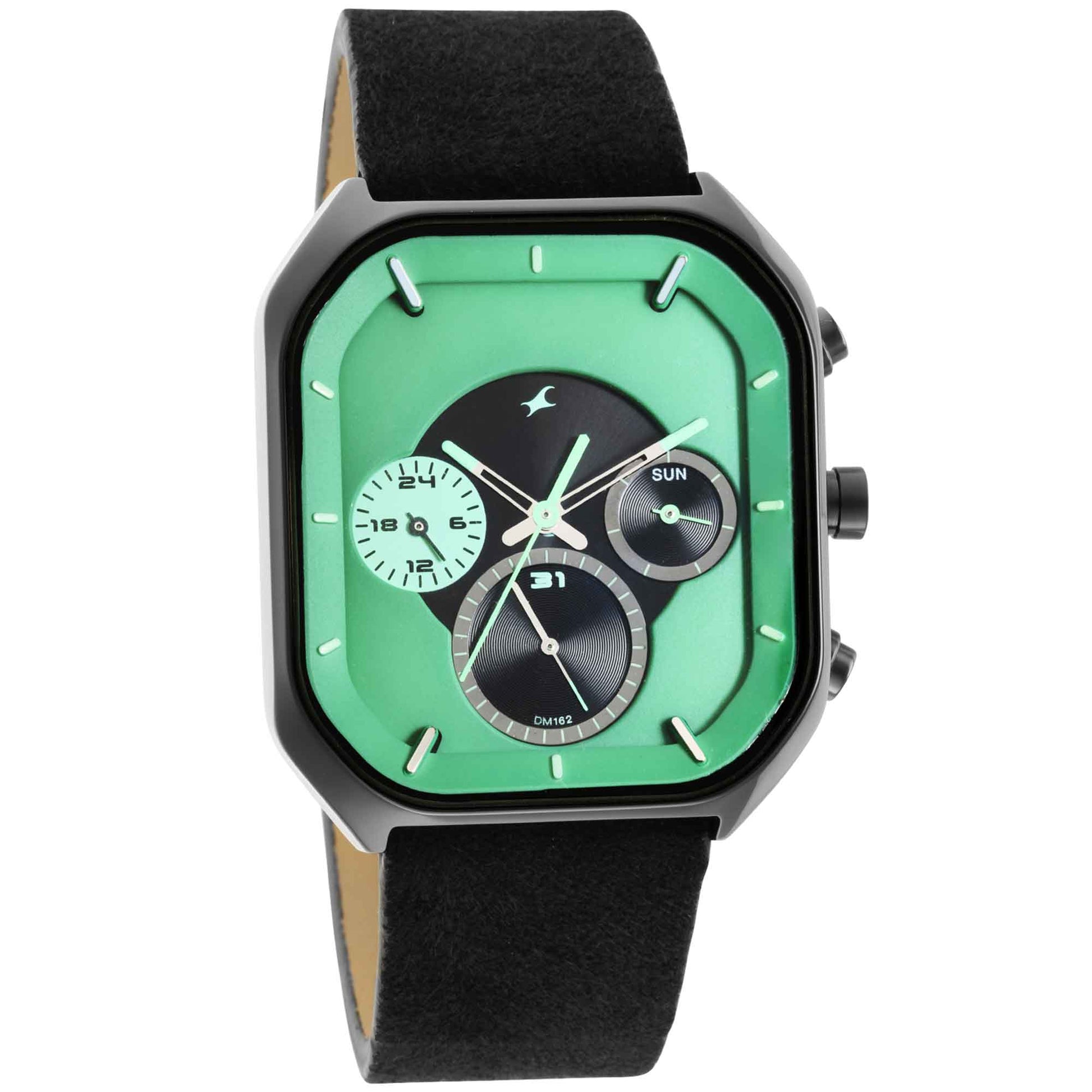 After Dark Green Dial Leather Strap Watch-Fastrack-Albatel