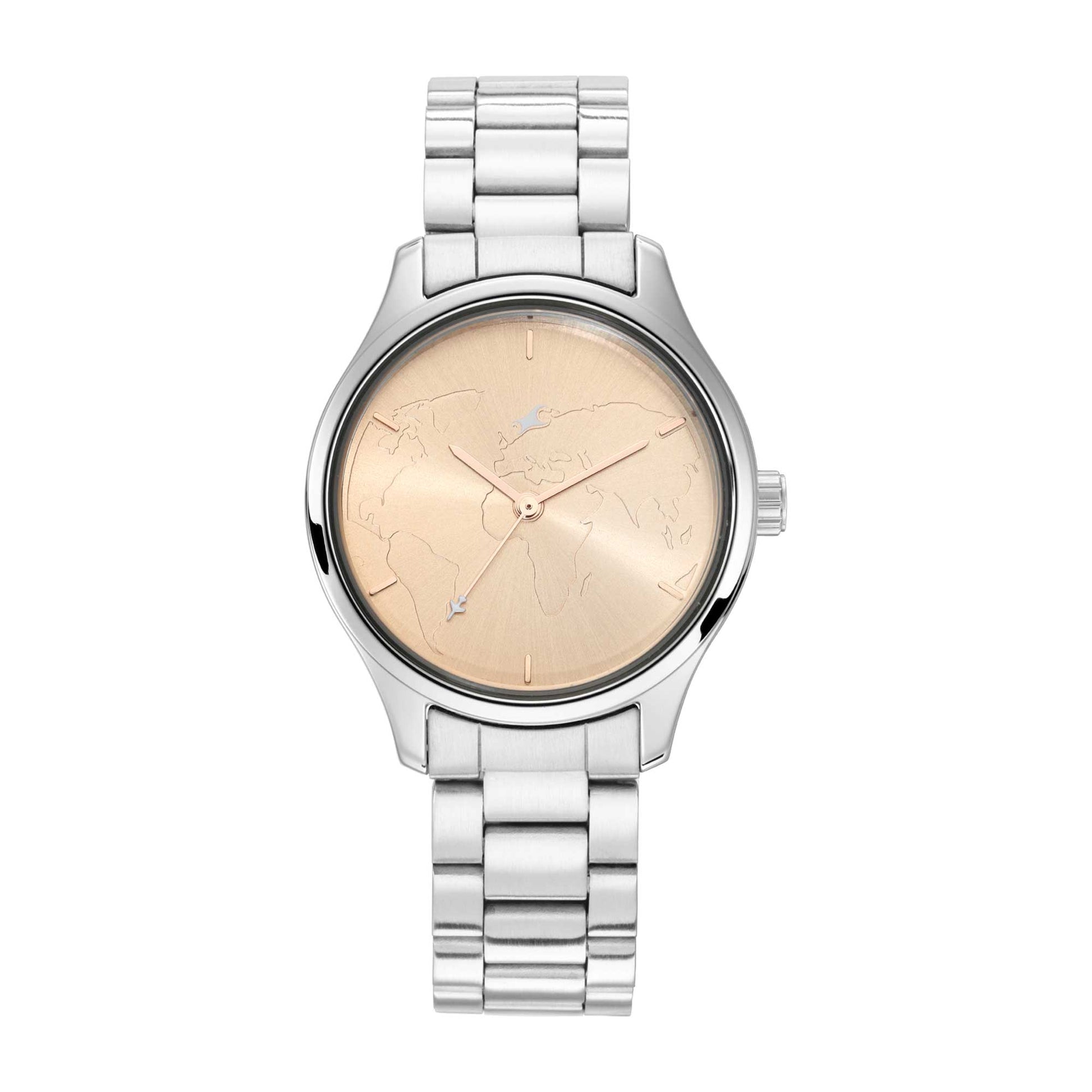 Tripster Rose Gold Dial Stainless Steel Strap Watch-Fastrack-Albatel