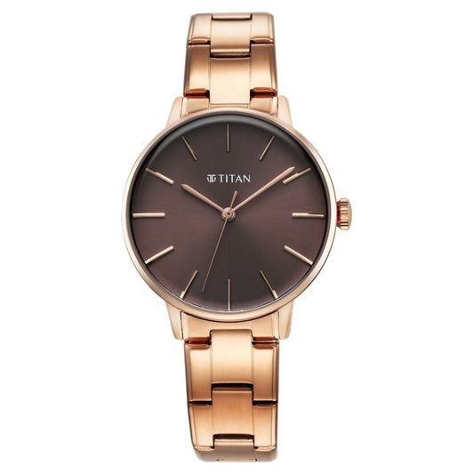 Titan Brown Dial Analog Watch for Women-TITAN-Albatel